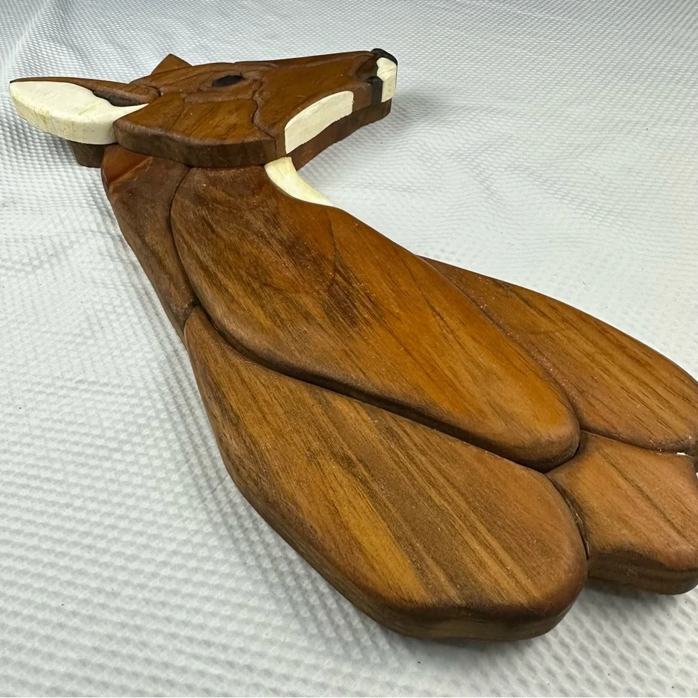Wooden deer art